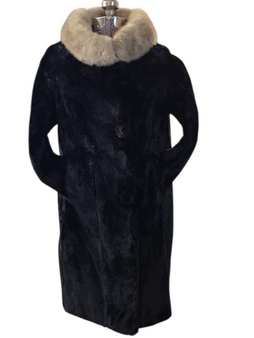 Rare MCM 1950's-1960's Sheared Seal & Mink Fur Coat Excellent Condition!